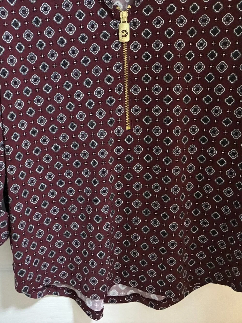 Michael Kors Women Zipper Geometric blouse in size Large